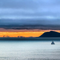 Buy canvas prints of The Bering sea and under s stormy sky at sunset. by RUBEN RAMOS