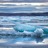 Buy canvas prints of Icebergs shapes in Peel Sound, Canada. by RUBEN RAMOS