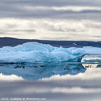 Buy canvas prints of Icebergs shapes in Peel Sound, Canada. by RUBEN RAMOS