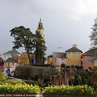 Buy canvas prints of Portmerion Village in North Wales by Joyce Nelson