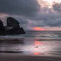 Buy canvas prints of Sunset in Cornwall by Ben Hatwell