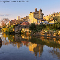 Buy canvas prints of Spring golden reflections on Bath by Duncan Savidge
