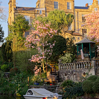 Buy canvas prints of Georgian Building at the canal in Bath by Duncan Savidge