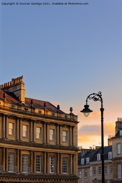 The Circus Bath Golden hour Picture Board by Duncan Savidge