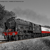 Buy canvas prints of Russian Red Royal Scot Steam train by Duncan Savidge