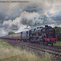 Buy canvas prints of Steam train Royal scot blend by Duncan Savidge