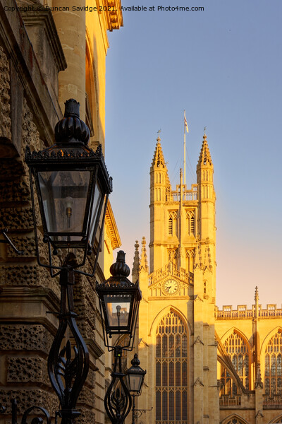 Bath Abbey Golden Hour Picture Board by Duncan Savidge