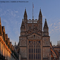 Buy canvas prints of Bath Abbey Golden Hour sunset by Duncan Savidge