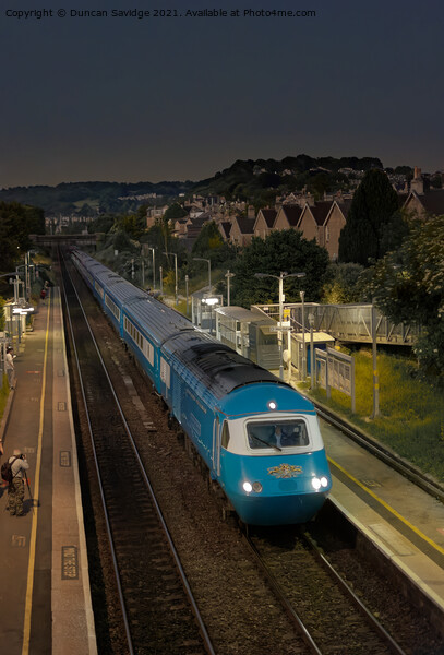 Midland Pullman at night Oldfield Park Bath Picture Board by Duncan Savidge