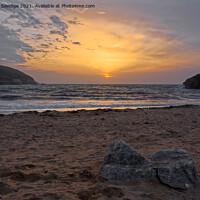 Buy canvas prints of Maenporth beach sunrise, cornwall by Duncan Savidge
