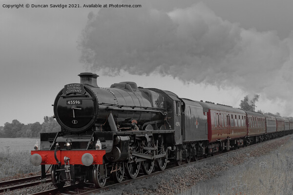 45596 'Bahamas'  steam train West Somerset Steam Express colourized  Picture Board by Duncan Savidge