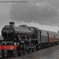 Buy canvas prints of 45596 'Bahamas'  steam train West Somerset Steam Express colourized  by Duncan Savidge