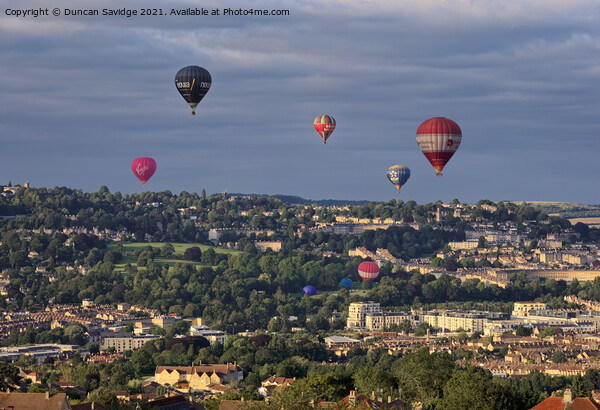 City of Bath and it's hot air balloons  Picture Board by Duncan Savidge