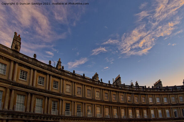 The Kings Circus Bath at sunset Picture Board by Duncan Savidge