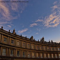 Buy canvas prints of The Kings Circus Bath at sunset by Duncan Savidge