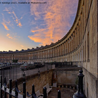 Buy canvas prints of Golden sunset over the Royal Crescent  by Duncan Savidge