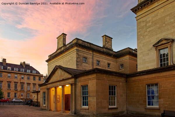 Sunset over the Assembly rooms Bath Picture Board by Duncan Savidge
