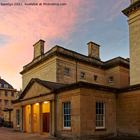 Buy canvas prints of Sunset over the Assembly rooms Bath by Duncan Savidge
