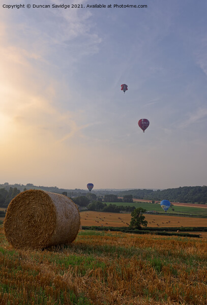 Hay Bale hot air balloon  Picture Board by Duncan Savidge