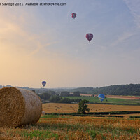 Buy canvas prints of Hale bale joy cam hot air balloon launch  by Duncan Savidge