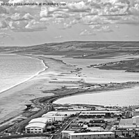 Buy canvas prints of Chesil Beach black and white by Duncan Savidge