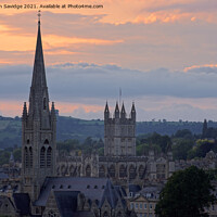 Buy canvas prints of Bath Abbey landscape  by Duncan Savidge