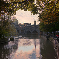 Buy canvas prints of Pultney Bridge sun star by Duncan Savidge