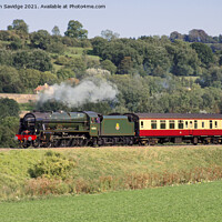 Buy canvas prints of Royal Scot Steam train on the Great Western Envoy by Duncan Savidge