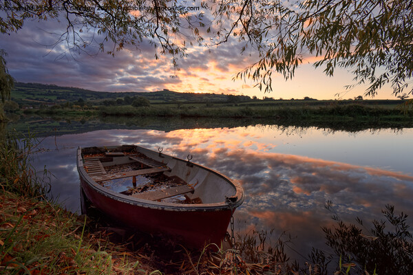 Sunrise reflection on the River Avon Saltford near Bath Picture Board by Duncan Savidge