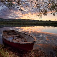 Buy canvas prints of Sunrise reflection on the River Avon Saltford near Bath by Duncan Savidge