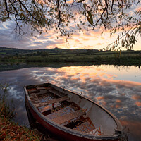 Buy canvas prints of Portrait Sunrise on the River Avon Saltford near Bath by Duncan Savidge