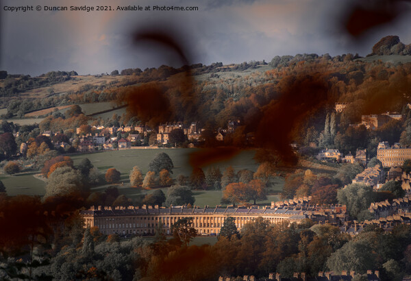 Autumn at the Royal Crescent Bath Picture Board by Duncan Savidge