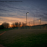 Buy canvas prints of Freshford Tennis sunset by Duncan Savidge