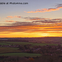 Buy canvas prints of Mendip sunset over Englishcombe by Duncan Savidge