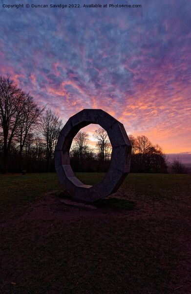 Sunset at Heaven's Gate Longleat portrait ring Picture Board by Duncan Savidge