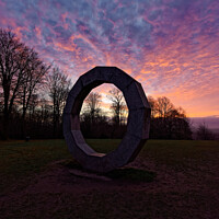 Buy canvas prints of Sunset at Heaven's Gate Longleat portrait ring by Duncan Savidge