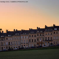 Buy canvas prints of Sunset afterglow over Marlborough buildings Bath by Duncan Savidge