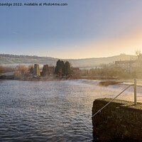 Buy canvas prints of Kelston Mill misty frosty morning sun rise by Duncan Savidge