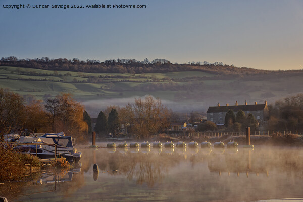 River Avon at Saltford frosty morning misty sunrise  Picture Board by Duncan Savidge