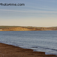 Buy canvas prints of Weymouth Cliffs panoramic golden hour by Duncan Savidge