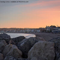 Buy canvas prints of Pink Skies over Weymouth by Duncan Savidge