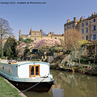 Buy canvas prints of Spring along the Kennet and Avon canal in Bath by Duncan Savidge