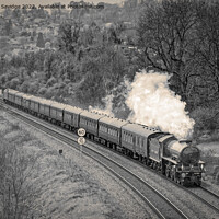 Buy canvas prints of 61306 'Mayflower' travelling through the Limpley Stoke Valley on Steam Dreams Excursion to Bath from London Victoria on 5th April 2022 (expresso version) by Duncan Savidge