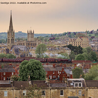 Buy canvas prints of Bath skyline with Steam train passing through by Duncan Savidge
