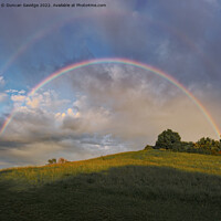 Buy canvas prints of Rainbow of Roundhill Bath                         by Duncan Savidge