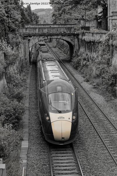 Abstract GWR IET HST train through Sydeny Ward Bath Picture Board by Duncan Savidge
