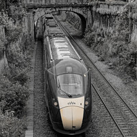 Buy canvas prints of Abstract GWR IET HST train through Sydeny Ward Bath by Duncan Savidge