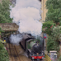Buy canvas prints of Mayflower steam train leaving Bath by Duncan Savidge