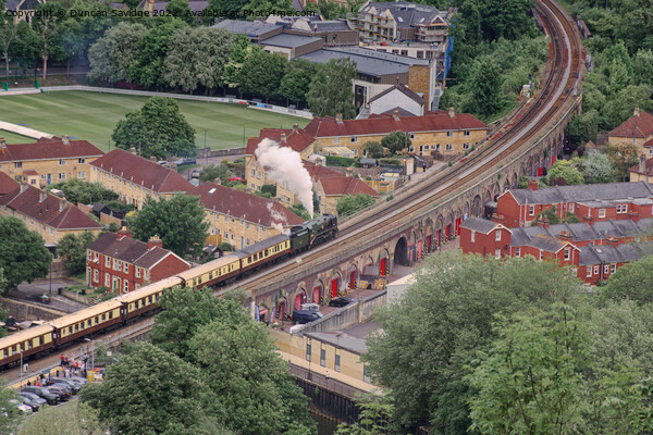 Clan Line leaving Bath Spa 18th May 2022.  🚂🚃  Picture Board by Duncan Savidge