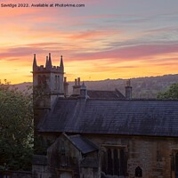 Buy canvas prints of sunset over Magdalen Chapel Bath by Duncan Savidge